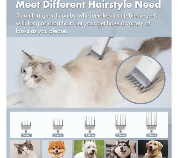 NEAKASA P2 Pro Dog & Cat Grooming Kit with Vacuum - White