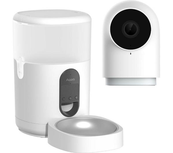 AQARA C1 Smart Pet Food Feeder with G2H Pro Camera Hub - White