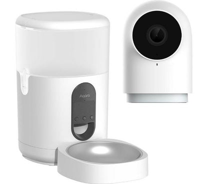 AQARA C1 Smart Pet Food Feeder with G2H Pro Camera Hub - White