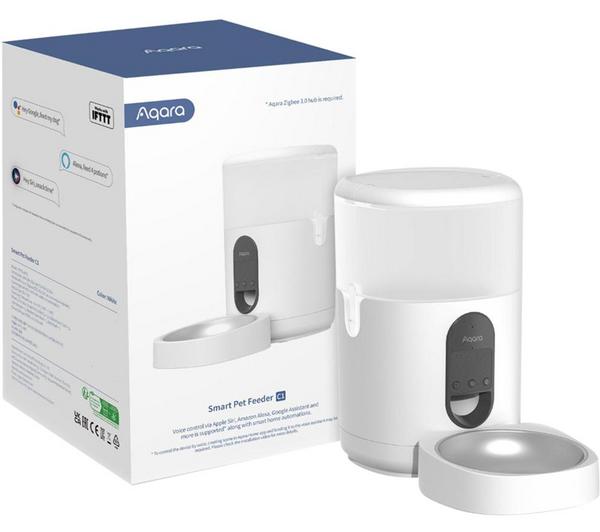 AQARA C1 Smart Pet Food Feeder with G2H Pro Camera Hub - White