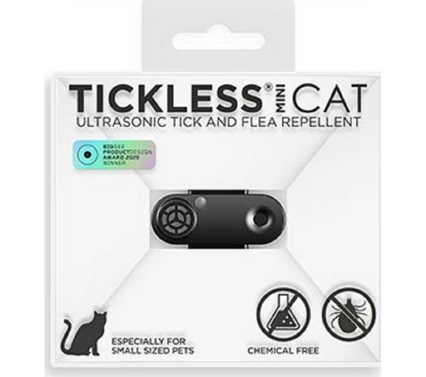 TICKLESS Mini Cat Rechargeable Ultrasonic Tick & Flea Repeller - Black