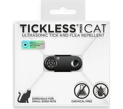 TICKLESS Mini Cat Rechargeable Ultrasonic Tick & Flea Repeller - Black
