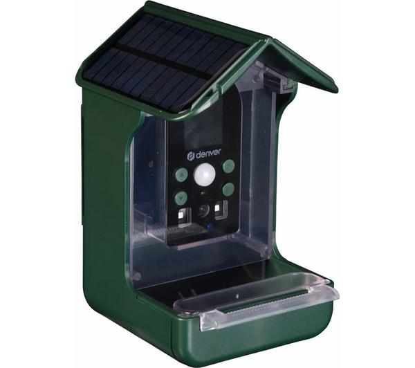 DENVER BFC-1200 Smart Camera Bird Feeder with Solar Roof - Green