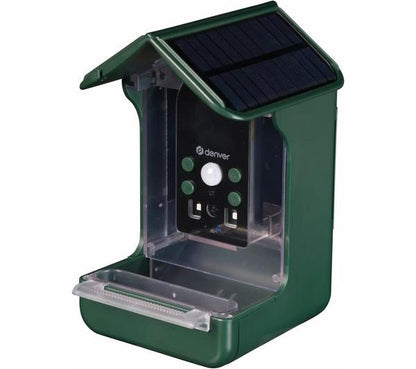 DENVER BFC-1200 Smart Camera Bird Feeder with Solar Roof - Green