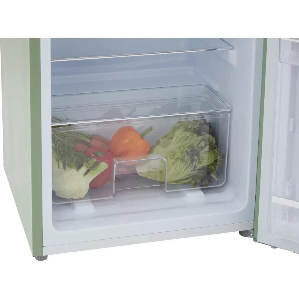 Betty Meadow Retro Static Fridge Freezer, 80/20, Green, D Rated