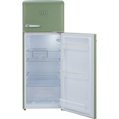 Betty Meadow Retro Static Fridge Freezer, 80/20, Green, D Rated
