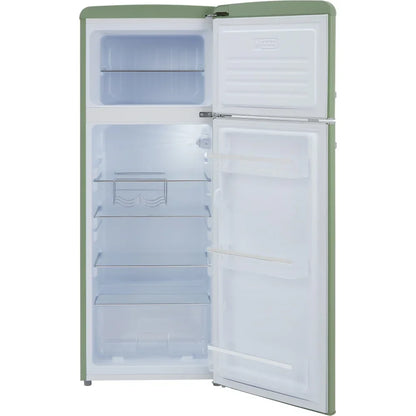 Betty Meadow Retro Static Fridge Freezer, 80/20, Green, D Rated