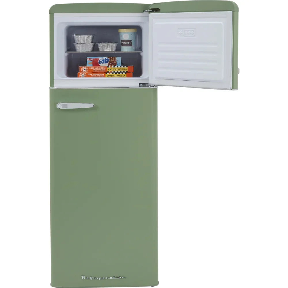 Betty Meadow Retro Static Fridge Freezer, 80/20, Green, D Rated