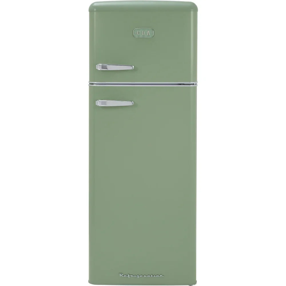 Betty Meadow Retro Static Fridge Freezer, 80/20, Green, D Rated