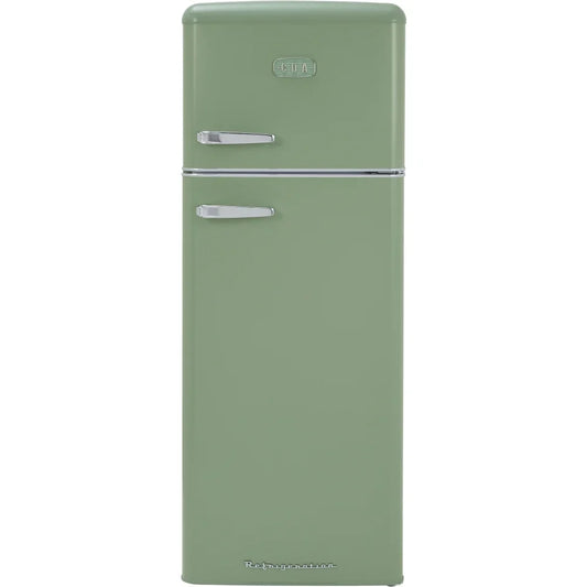 Betty Meadow Retro Static Fridge Freezer, 80/20, Green, D Rated