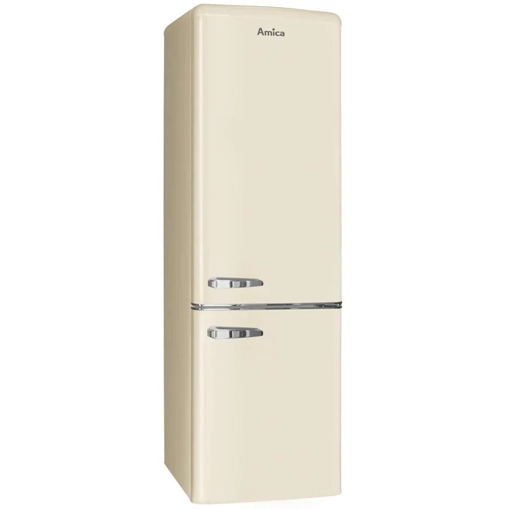 Amica FKR29653C Retro Static Fridge Freezer, 60/40, Cream, E Rated