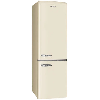 Amica FKR29653C Retro Static Fridge Freezer, 60/40, Cream, E Rated