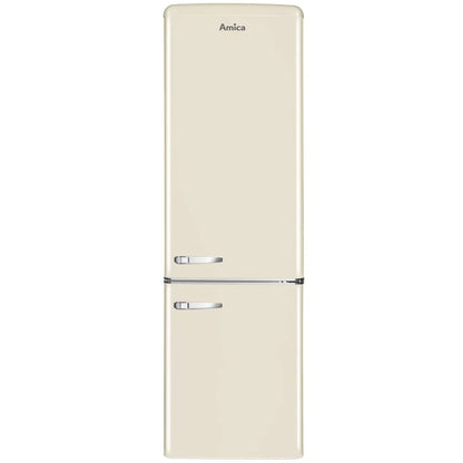 Amica FKR29653C Retro Static Fridge Freezer, 60/40, Cream, E Rated