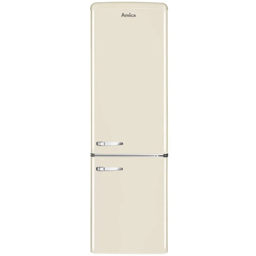 Amica FKR29653C Retro Static Fridge Freezer, 60/40, Cream, E Rated