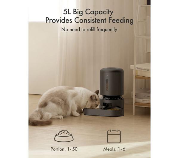 PETLIBRO Granary Automatic Dual Pet Food Feeder - 5 Litre, Black