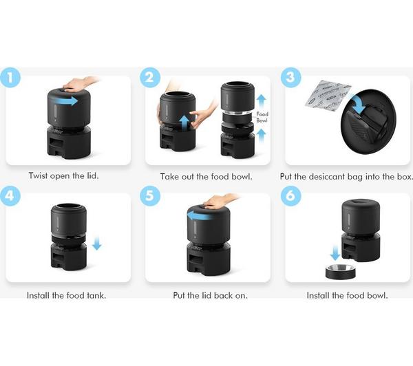 PETLIBRO Granary Automatic Pet Food Feeder - 3 Litre, Black