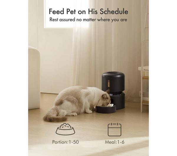 PETLIBRO Granary Automatic Pet Food Feeder - 3 Litre, Black